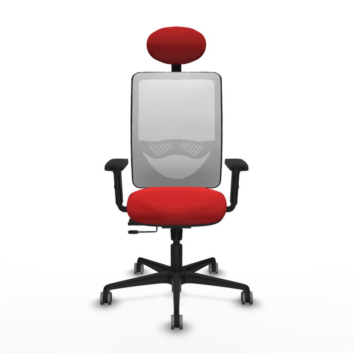 PIQUERAS Y CRESPO Silla de oficina Zulema con mecanismo Sincro/Traslack, Rojo y Blanco PIQUERAS Y CRESPO Silla de oficina Zulema con mecanismo Sincro/Traslack, Rojo y Blanco