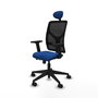 PIQUERAS Y CRESPO Silla de oficina Motilla con mecanismo Sincro/Traslack, Azul y Negro