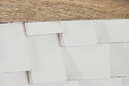 DKD Home Decor Cabecero Cama Moderno Blanco Natural 4 x 80 x 160 cm