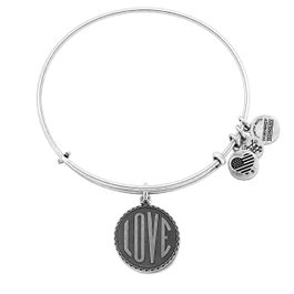 Alex And Ani Pulsera LOVE Gris Metal
