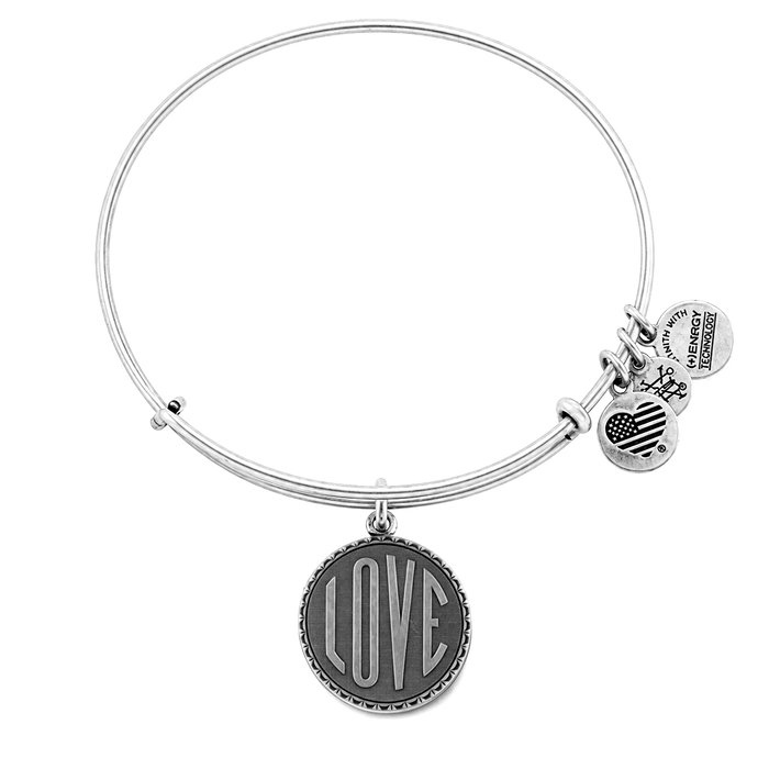 Alex And Ani Pulsera LOVE Gris Metal Alex And Ani Pulsera LOVE Gris Metal