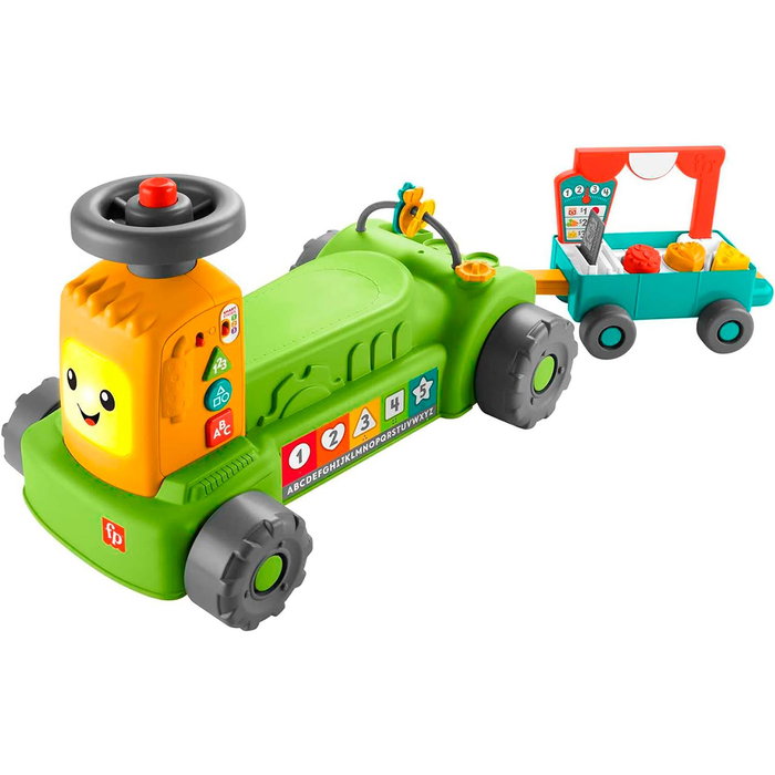 Fisher-Price Correpasillos Tractor 4 en 1 HRG12 Mattel Ríe y Aprende con Música y Luces para Bebés +9 Meses
