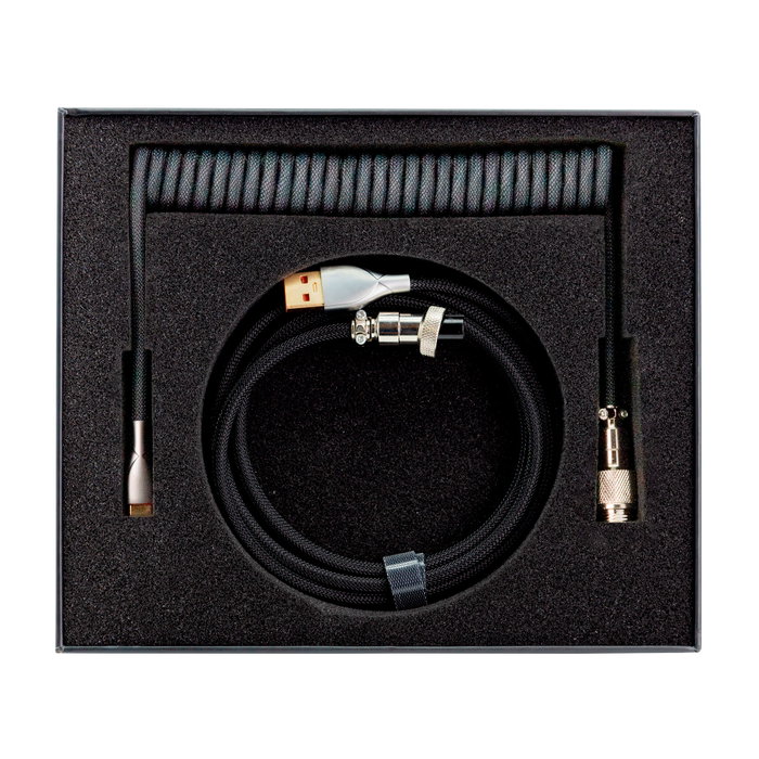 Phoenix Kioru Cable Aviador En Espiral USB-C para Teclado Mecánico - Diseño Trenzado Premium para Setup Gaming y Oficina Phoenix Kioru Cable Aviador En Espiral USB-C para Teclado Mecánico - Diseño Trenzado Premium para Setup Gaming y Oficina