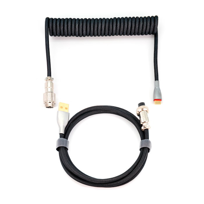 Phoenix Kioru Cable Aviador En Espiral USB-C para Teclado Mecánico - Diseño Trenzado Premium para Setup Gaming y Oficina Phoenix Kioru Cable Aviador En Espiral USB-C para Teclado Mecánico - Diseño Trenzado Premium para Setup Gaming y Oficina