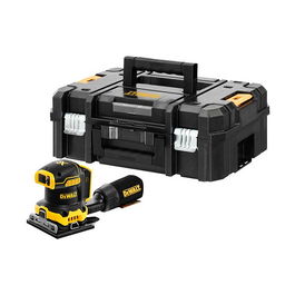DeWALT DCW200NT-XJ Lijadora de Hoja Orbital a Batería 18V sin Escobillas, Velocidad Variable 8000-13500 OPM, Ø Orbital 1.6 mm, Incluye Adaptador para Aspiración