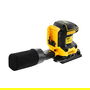 DeWALT DCW200NT-XJ Lijadora de Hoja Orbital a Batería 18V sin Escobillas, Velocidad Variable 8000-13500 OPM, Ø Orbital 1.6 mm, Incluye Adaptador para Aspiración