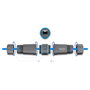 DeLOCK 90660 Conector RJ45 a RJ45 Cat.6A con rosca M23.5 x 1,5 mm IP68 Gris