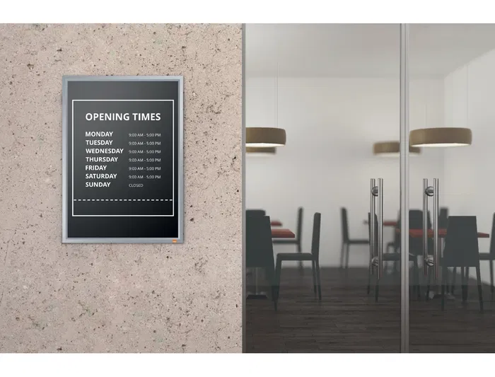 Nobo Marco Porta Anuncios Impression Pro DIN A3, Clip Aluminio, 320x17x445 mm