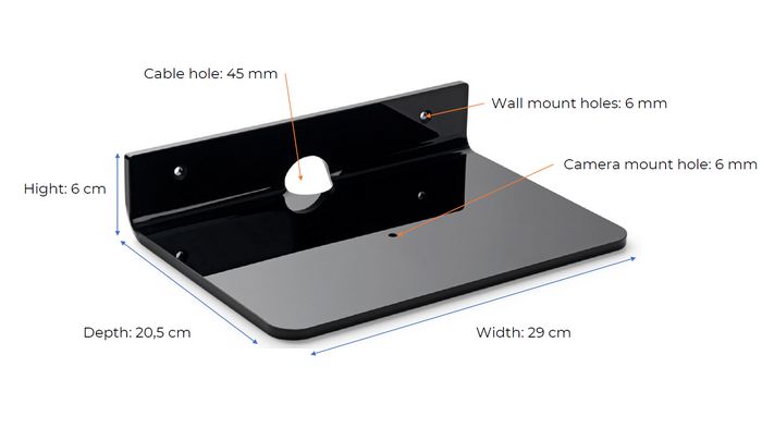 Vivolink Estante de Acrílico para Cámara PTZ, 8mm, Montaje en Pared, 290 x 205 mm, Incluye Tornillos VLCAMSCREW Vivolink Estante de Acrílico para Cámara PTZ, 8mm, Montaje en Pared, 290 x 205 mm, Incluye Tornillos VLCAMSCREW