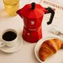 Pezzetti Cafetera Italiana ITALEXPRESS Aluminio Roja 6 Tazas