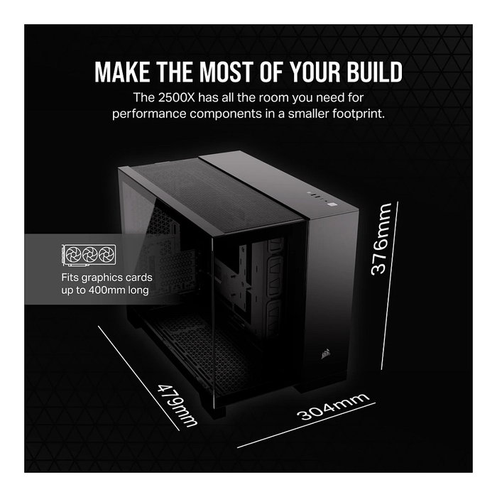 Corsair 2500X Caja PC Midi Tower Negro con Vidrio Templado