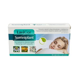 LAVIGOR Somniplant 40 Cápsulas - Pasiflora, Amapola California, Melatonina, GABA y Vitaminas B para el Sistema Nervioso