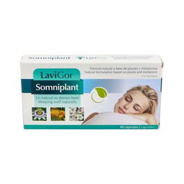 LAVIGOR Somniplant 40 Cápsulas - Pasiflora, Amapola California, Melatonina, GABA y Vitaminas B para el Sistema Nervioso