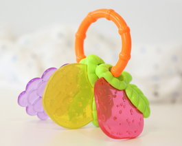 KioKids Mordedor con Forma de Frutas para Bebé +3 Meses Multicolor