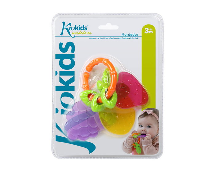 KioKids Mordedor con Forma de Frutas para Bebé +3 Meses Multicolor
