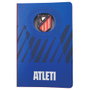 MOCILAB Cuaderno Atlético de Madrid A5, Escudo Oficial en 3D con Portada en Relieve, Lomo Textil, 120 Hojas Lisas, Color Azul
