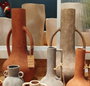 DKD Home Decor Ánfora Decorativa Terracota Cerámica 28 x 61 x 28 cm