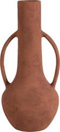 DKD Home Decor Ánfora Decorativa Terracota Cerámica 28 x 61 x 28 cm