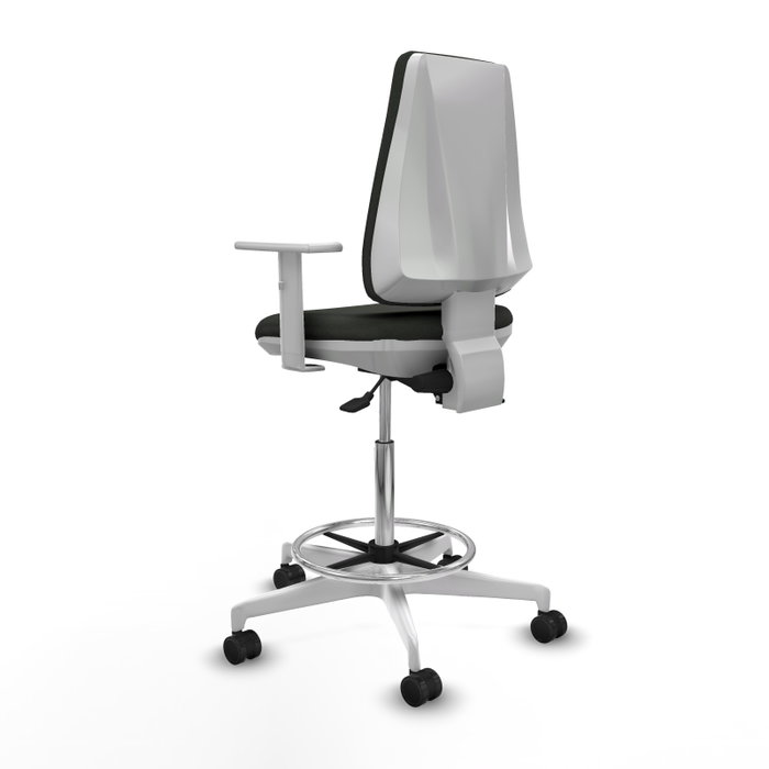 PIQUERAS Y CRESPO Taburete Elche blanco AS con acabado Bali negro PIQUERAS Y CRESPO Taburete Elche blanco AS con acabado Bali negro