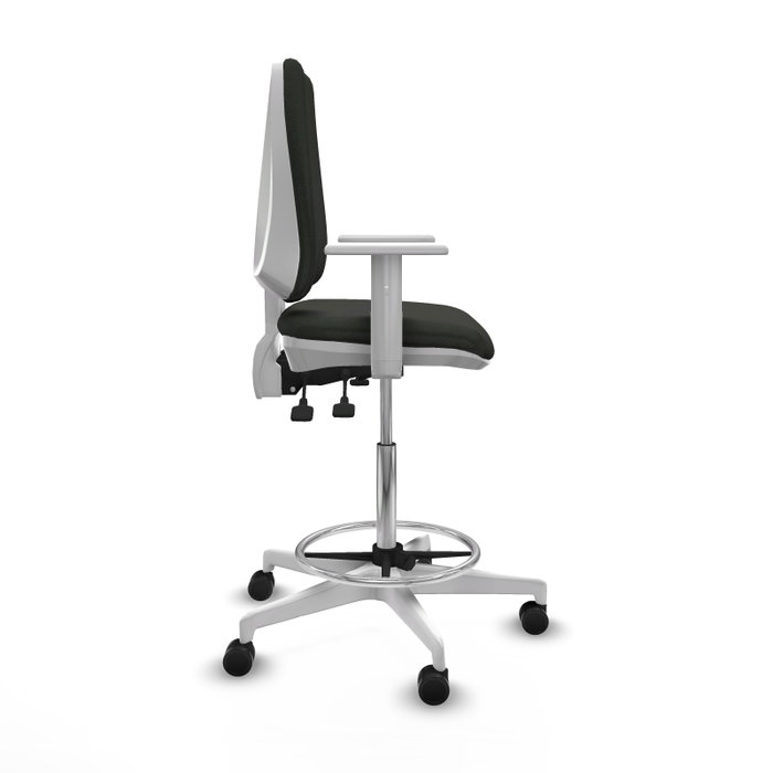 PIQUERAS Y CRESPO Taburete Elche blanco AS con acabado Bali negro PIQUERAS Y CRESPO Taburete Elche blanco AS con acabado Bali negro
