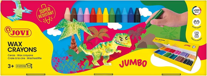 Jovi Ceras Wax Crayons Jumbo Colores Surtidos Caja de 300 Unidades