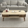 Hanah Home Mesa de Centro Mármol Travertino 105x35x60cm