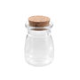 La Mediterranea Tarrito de Vidrio con Tapón de Corcho 55ml, Pack de 36 unidades