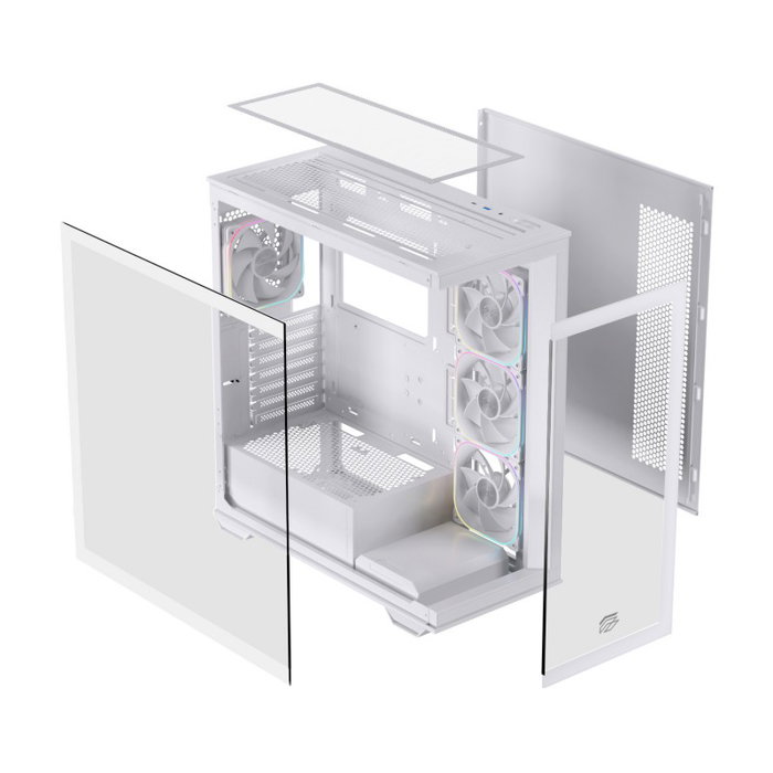 Einarex Caja ATX Semitorre S700 RGB 4 Ventiladores Blanca Ref: EXCS-PR-700R-W