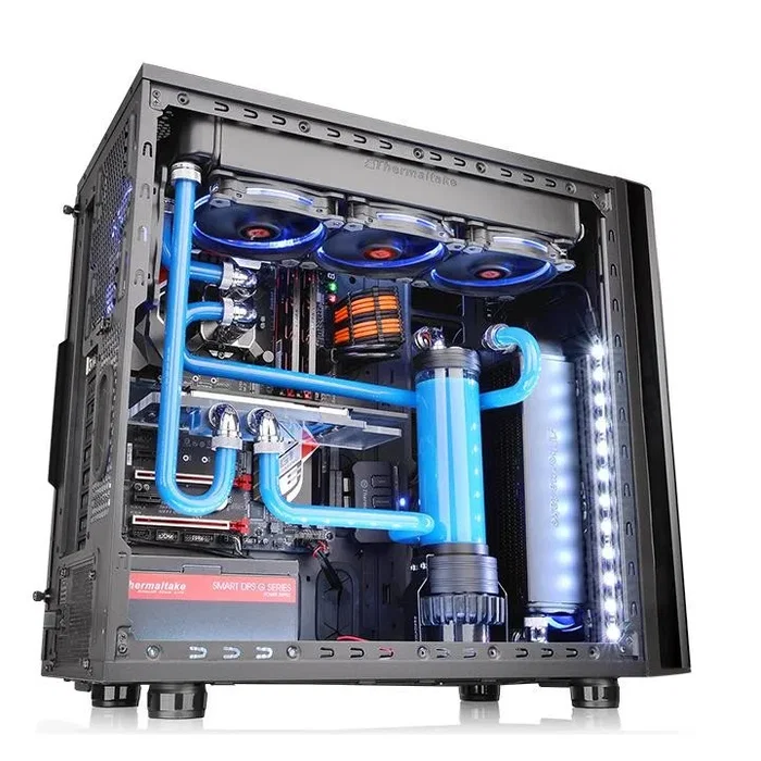 Thermaltake View 31 Cristal Templado Negro - Torre Midi sin Fuente, USB 3.0 y 2 Ventiladores 140mm Thermaltake View 31 Cristal Templado Negro - Torre Midi sin Fuente, USB 3.0 y 2 Ventiladores 140mm