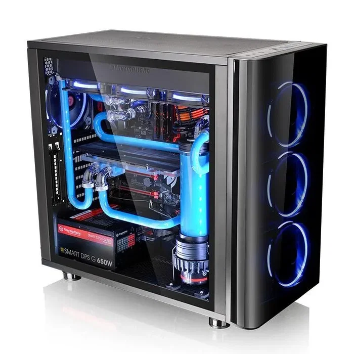 Thermaltake View 31 Cristal Templado Negro - Torre Midi sin Fuente, USB 3.0 y 2 Ventiladores 140mm Thermaltake View 31 Cristal Templado Negro - Torre Midi sin Fuente, USB 3.0 y 2 Ventiladores 140mm