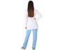 Disfraz de Doctora Mujer Adulto Talla XL - Bata Blanca y Pantalón Celeste