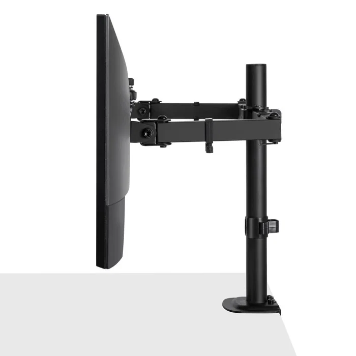 Lindy 40711 Soporte Doble para Monitor de Escritorio, hasta 32" (81,3 cm), 2 Pantallas, 8 kg, Inclinación y Rotación, Aluminio/Metal/Plástico, Negro