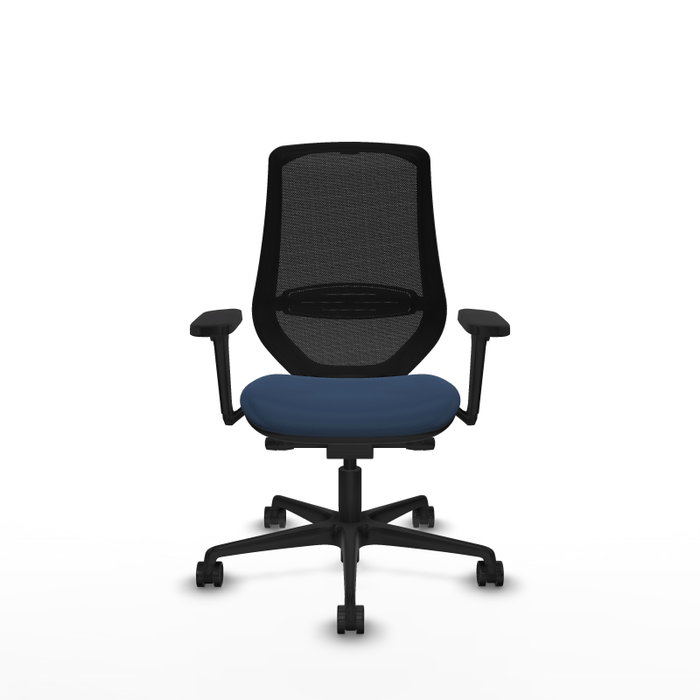 PIQUERAS Y CRESPO Silla de oficina Mardos con mecanismo Sincro/Traslack Azul marino y Negro