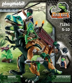Playmobil Dino Rise 71261 T-Rex con armadura y lanzador de piedras