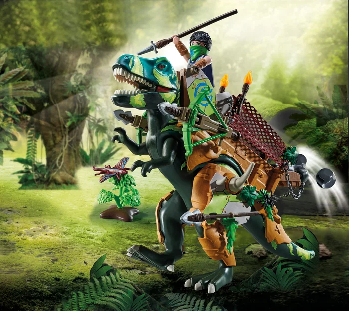 Playmobil Dino Rise 71261 T-Rex con armadura y lanzador de piedras