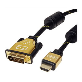 ROLINE 11.04.5896 Adaptador de cable de vídeo HDMI a DVI-D, 1,5 m