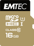 EMTEC Tarjeta microSD Class10 Gold+ 16GB con Adaptador