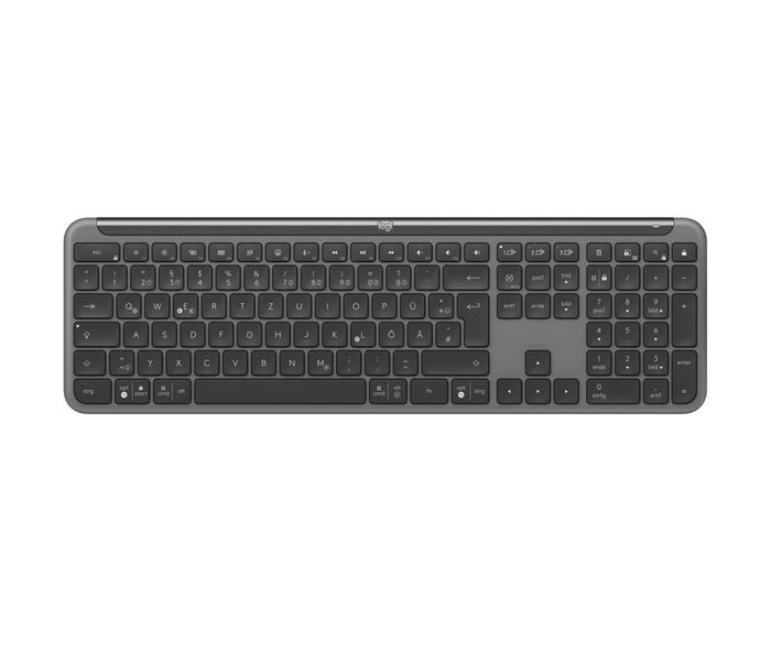 Logitech Signature Slim K950 Teclado Inalámbrico Delgado y Silencioso para 3 Dispositivos, Teclas Personalizables, Bluetooth, Reciclado