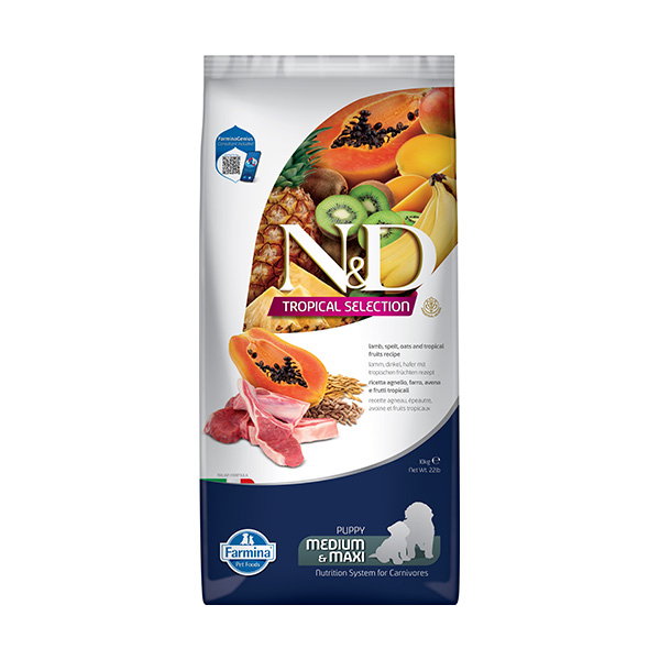 Farmina N&D Tropical Selection Puppy Med/Max Cordero 10kg