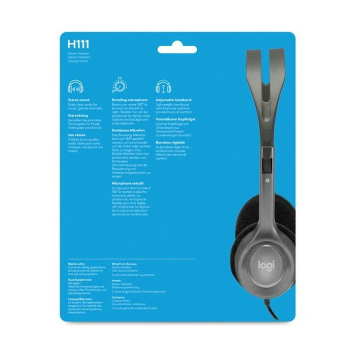 Logitech H111 Stereo Headset Negro Logitech H111 Stereo Headset Negro