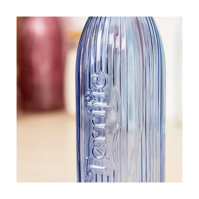 Quid Botella con Tapón Vidrio Viba 1 L Azul Quid Botella con Tapón Vidrio Viba 1 L Azul