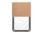 Giftdecor Mesa Plegable Natural Patas Negras 48 x 38 x 66 cm Madera MDF y Metal (Set de 6)