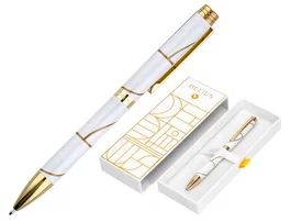 Belius Bolígrafo Carte Blanche Blanco Dorado Tinta Azul Caja de Diseño