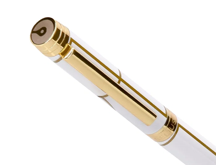 Belius Bolígrafo Carte Blanche Blanco Dorado Tinta Azul Caja de Diseño