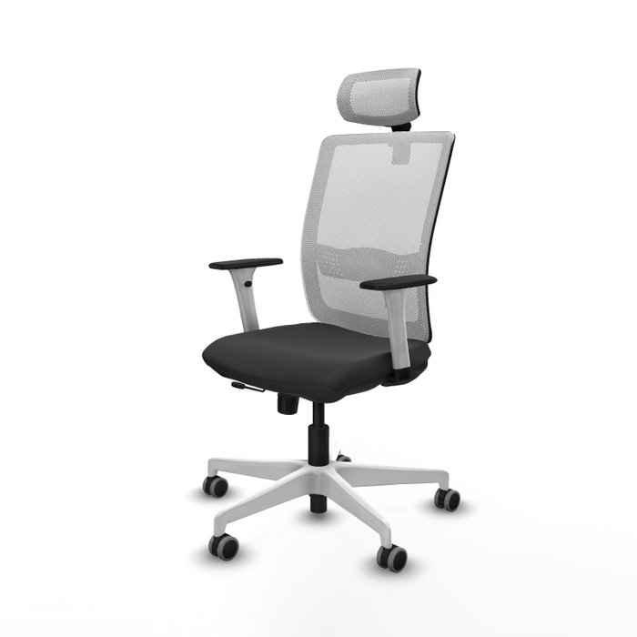 PIQUERAS Y CRESPO Silla de oficina Haches Gris oscuro y Blanco PIQUERAS Y CRESPO Silla de oficina Haches Gris oscuro y Blanco