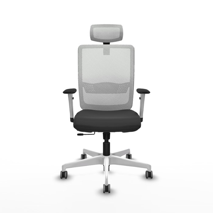PIQUERAS Y CRESPO Silla de oficina Haches Gris oscuro y Blanco PIQUERAS Y CRESPO Silla de oficina Haches Gris oscuro y Blanco