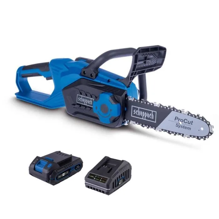 Scheppach Motosierra inalámbrica con Batería 20V 2Ah, Longitud de corte 25.4 cm, Modelo C-CS254-X SET S, Incluye Cargador Scheppach Motosierra inalámbrica con Batería 20V 2Ah, Longitud de corte 25.4 cm, Modelo C-CS254-X SET S, Incluye Cargador