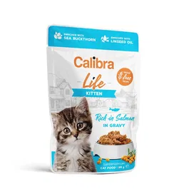 Calibra Life Pouch Kitten Salmon En Salsa 28x85 gr