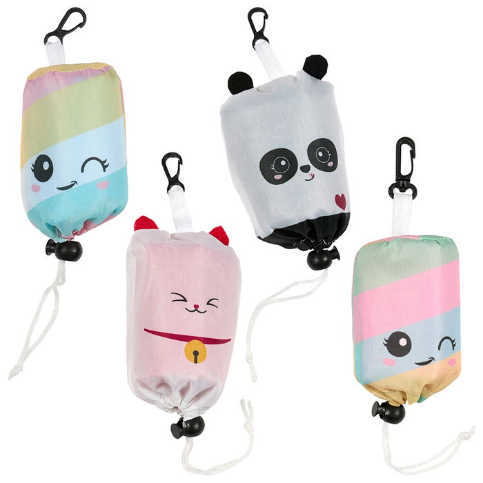 The Concept Factory Bolsa Compra Plegable Kawaii Colección Azul Rojo Negro Rosa