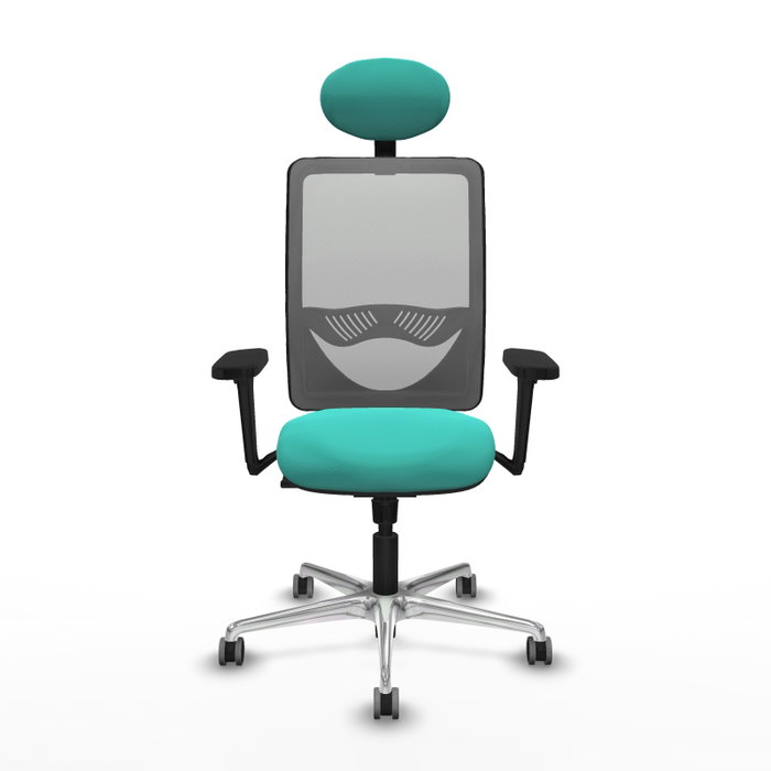 PIQUERAS Y CRESPO Silla de oficina Zulema con mecanismo Sincro, Turquesa y Gris PIQUERAS Y CRESPO Silla de oficina Zulema con mecanismo Sincro, Turquesa y Gris
